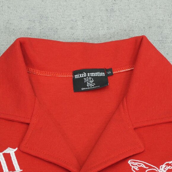 Mixed Emotion Red Signature Button up - Picture 10 of 10